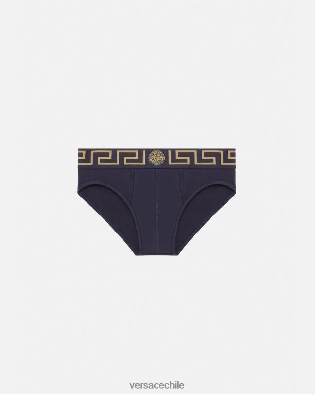 azul calzoncillos con borde de greca Versace hombres ropa interior y ropa de playa V26001786