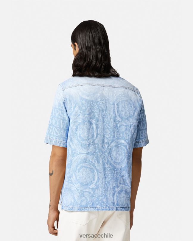 azul camisa vaquera integral Versace hombres ropa V26001283