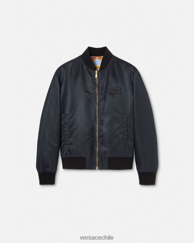 azul y oro chaqueta bomber reversible barroco 660 Versace hombres ropa V26001240