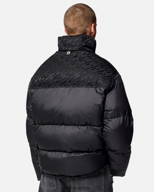 negro chaqueta acolchada la greca Versace hombres ropa V26001248