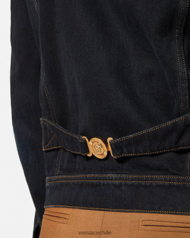 negro chaqueta vaquera con medusa Versace hombres ropa V26001252