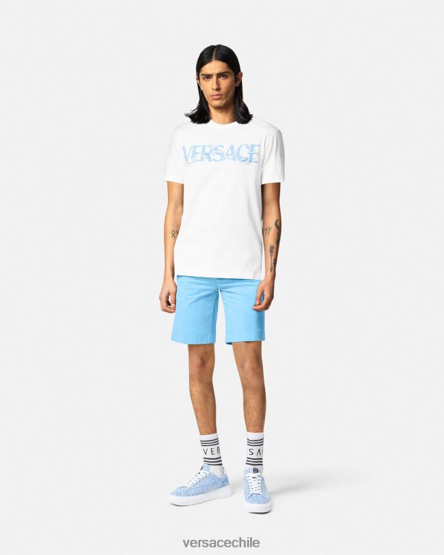 azul claro bermudas con medusa biggie Versace hombres ropa V26001445