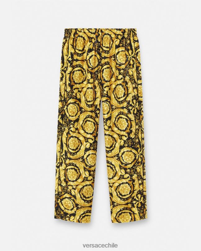 imprimir pantalones de pijama de seda con estampado barroco Versace hombres ropa interior y ropa de playa V26001736