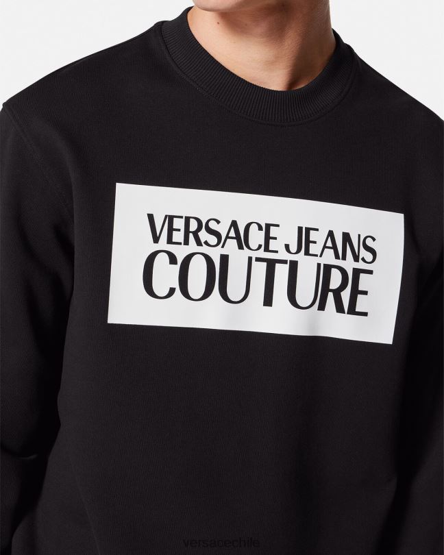 negro sudadera con logo Versace hombres ropa V26002377