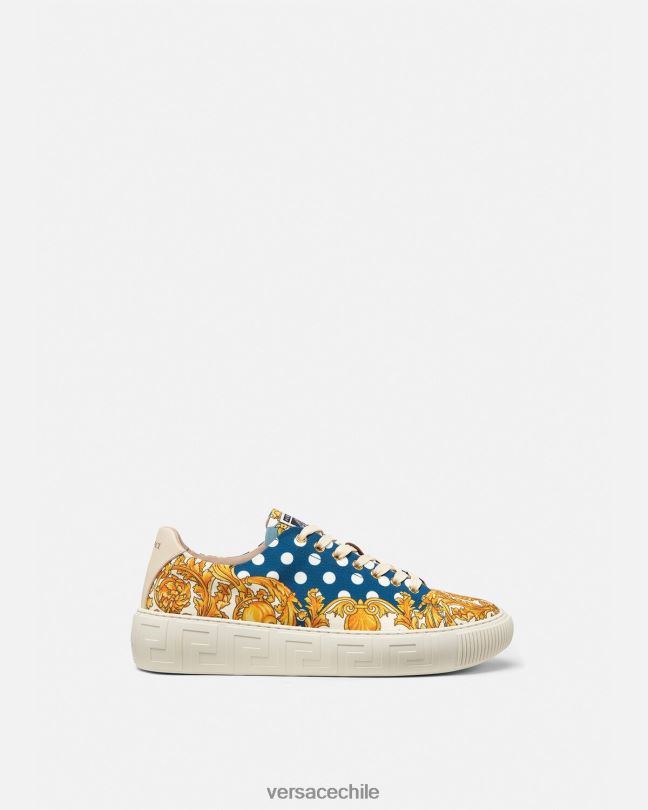 imprimir zapatillas con greca barroca y concha Versace hombres zapato V26001516