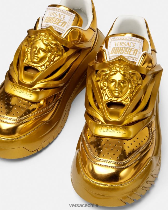oro zapatillas odissea Versace hombres zapato V26001521