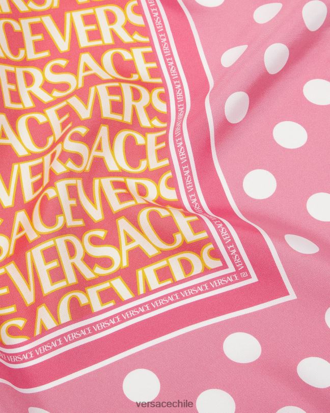 rosa y blanco fular de seda integral Versace mujer accesorios V2600885