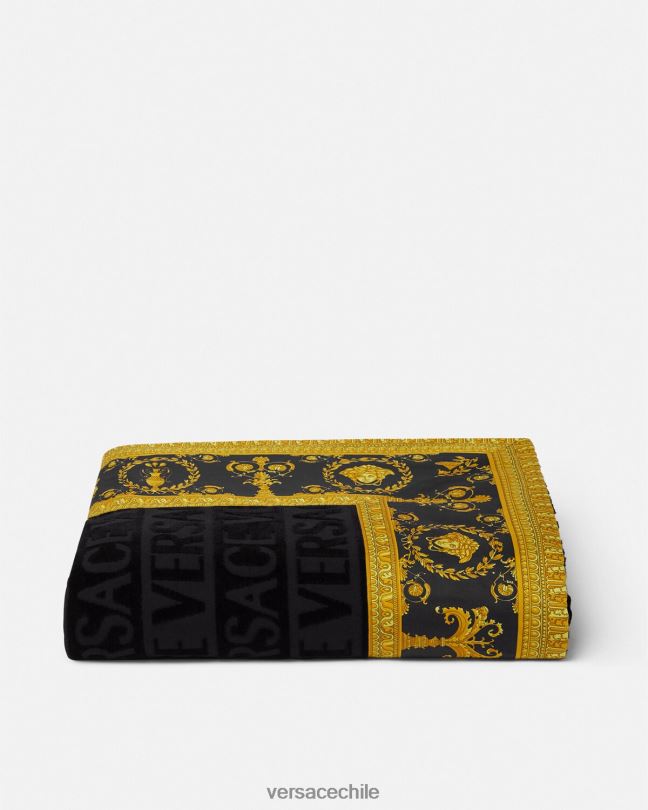 negro i toalla de playa barroca Versace mujer ropa interior y ropa de playa V26001198