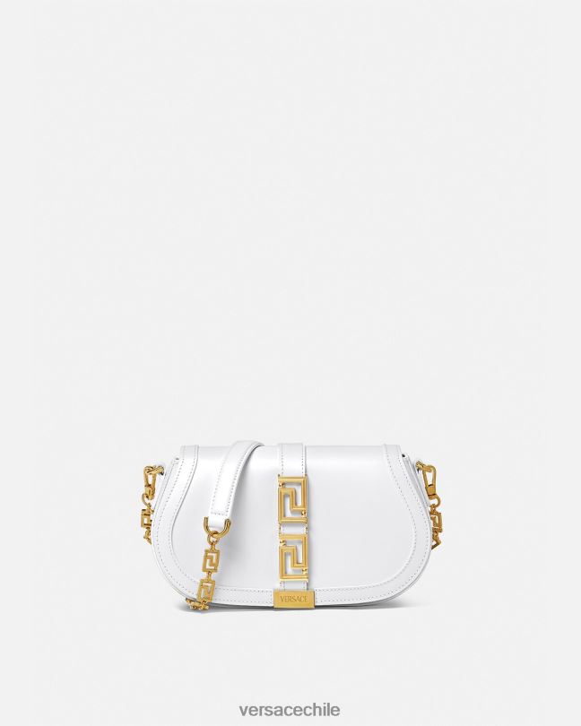 blanco bolso de hombro con greca diosa Versace mujer bolsas V2600253