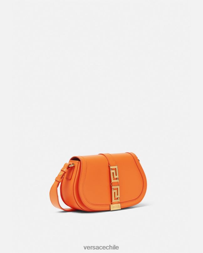 naranja bolso de hombro con greca diosa Versace mujer bolsas V2600250