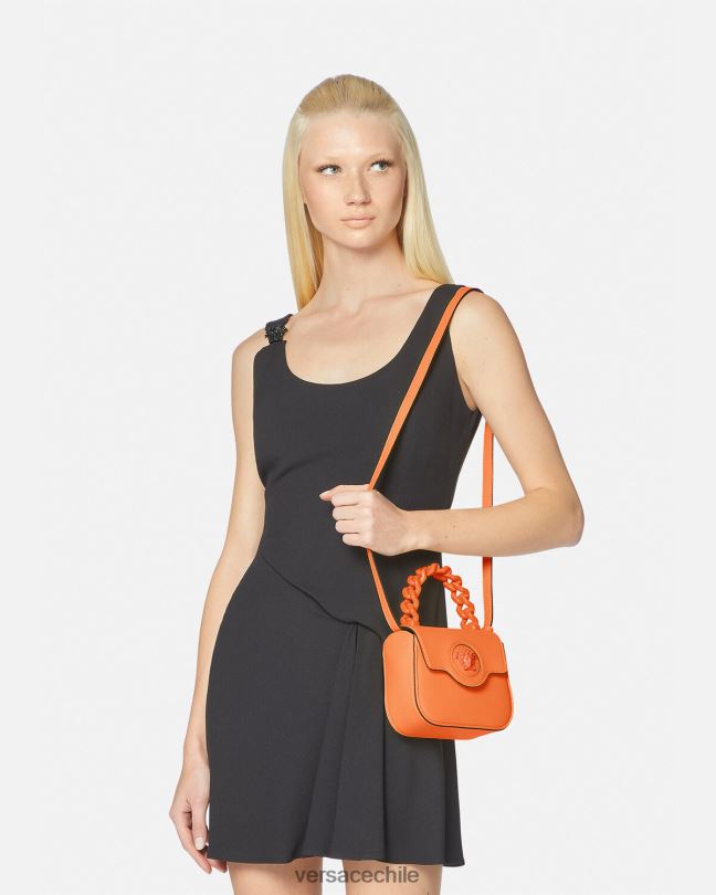 naranja bolso mini con medusa Versace mujer bolsas V2600356