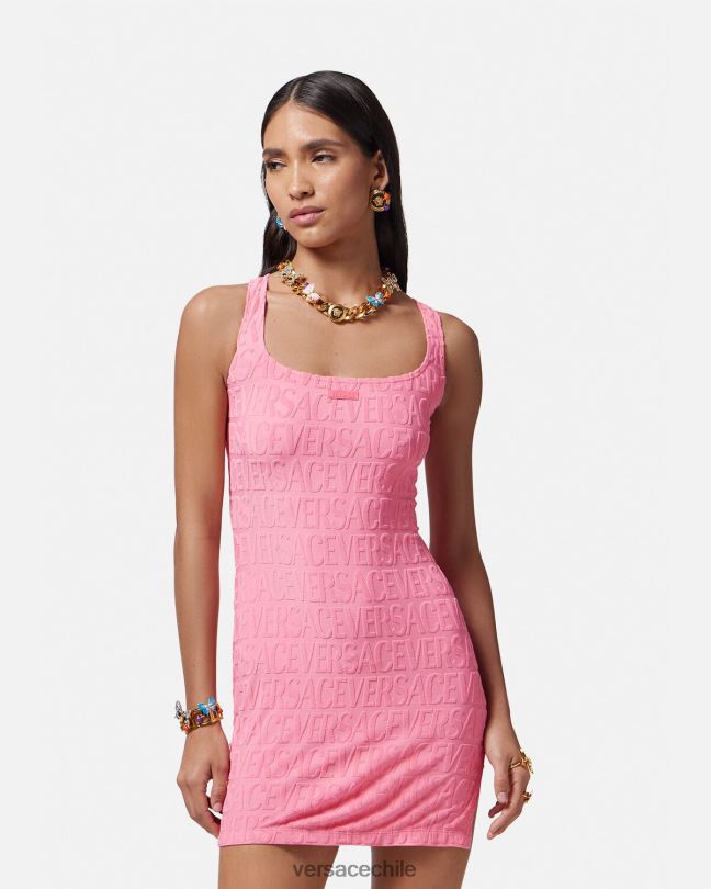 rosa vestido tipo toalla por toda la prenda Versace mujer ropa interior y ropa de playa V26001189