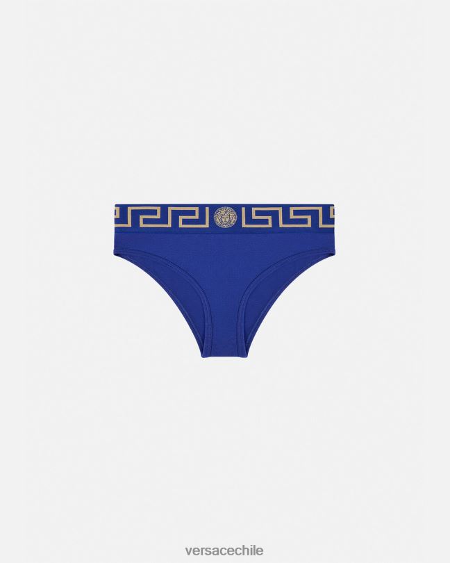 azul calzoncillos con borde de greca Versace mujer ropa interior y ropa de playa V26001061