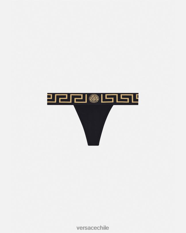 negro tanga con borde de greca Versace mujer ropa interior y ropa de playa V26001051