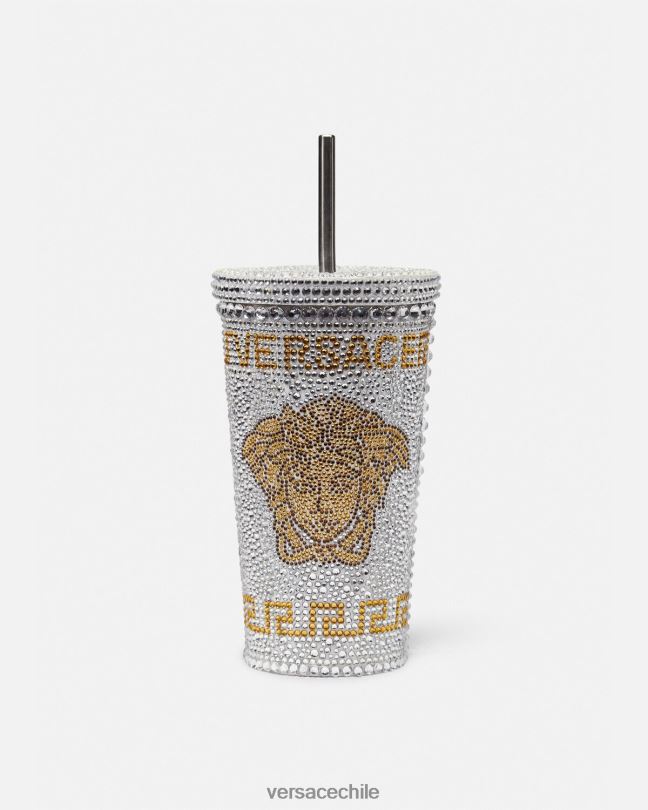 blanco taza de viaje de medusa de cristal Versace mujer ropa interior y ropa de playa V26001205