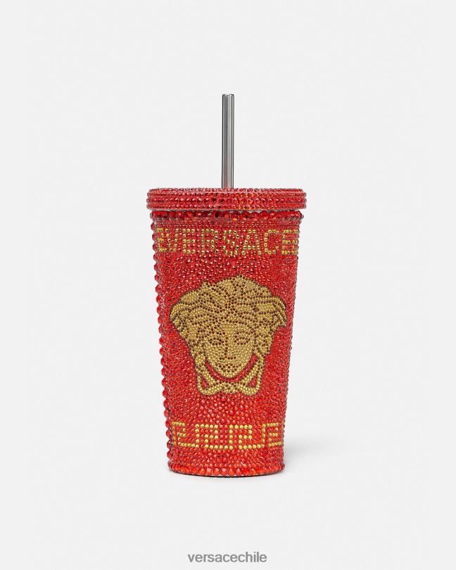 rojo taza de viaje de medusa de cristal Versace mujer ropa interior y ropa de playa V26001207