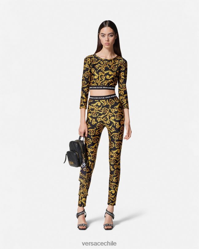 oro negro bocetos de leggings de alta costura Versace mujer ropa V26002178