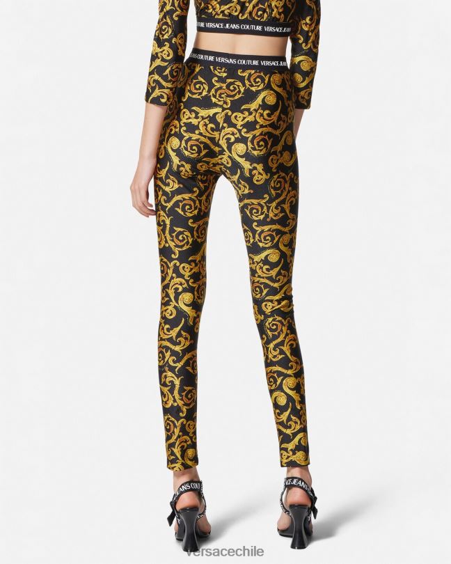 oro negro bocetos de leggings de alta costura Versace mujer ropa V26002178
