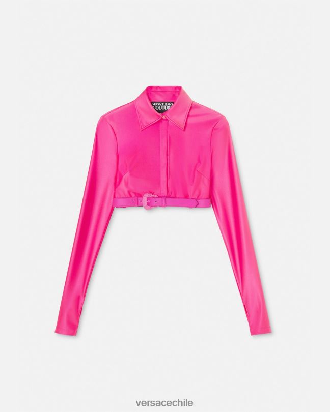 fucsia camisa corta con hebilla barroca Versace mujer ropa V26002218