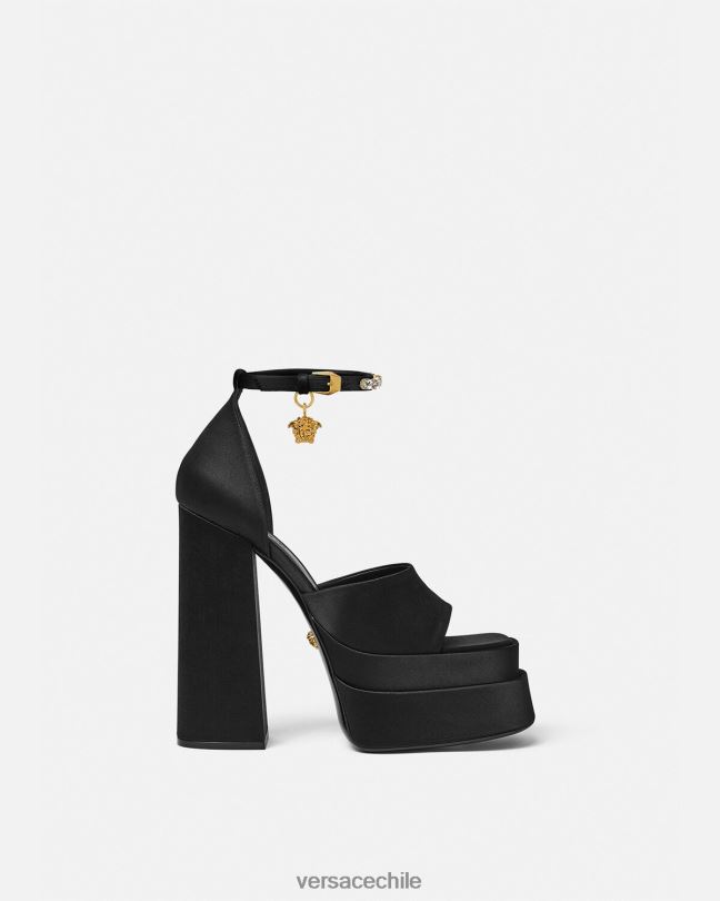 negro sandalias con plataforma medusa aevitas Versace mujer zapato V2600424