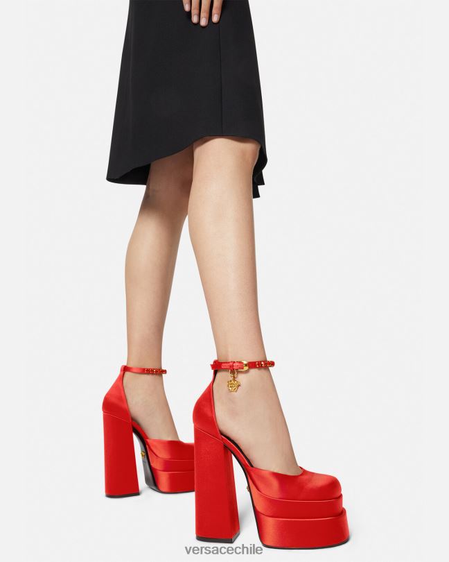 rojo zapatos de salón con plataforma medusa aevitas Versace mujer zapato V2600412