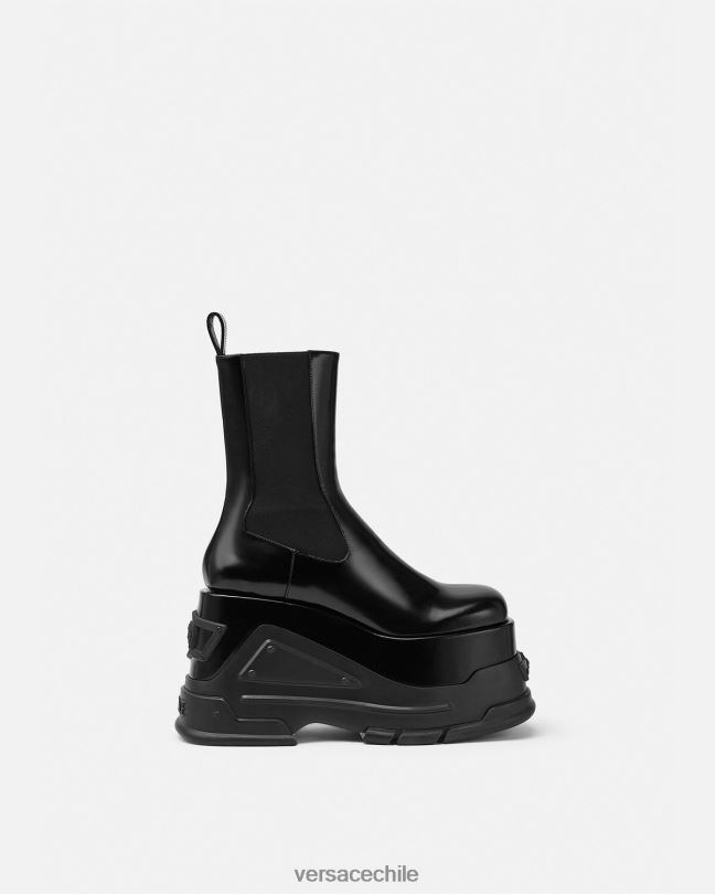 negro botas con plataforma y medusa Versace mujer zapato V2600474