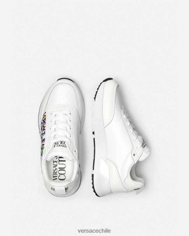 blanco tenis dinámicos con logo Versace mujer zapato V26002281