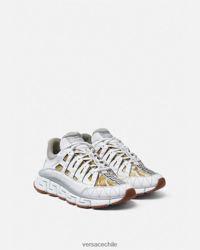 blanco zapatillas trigrecas Versace mujer zapato V2600508