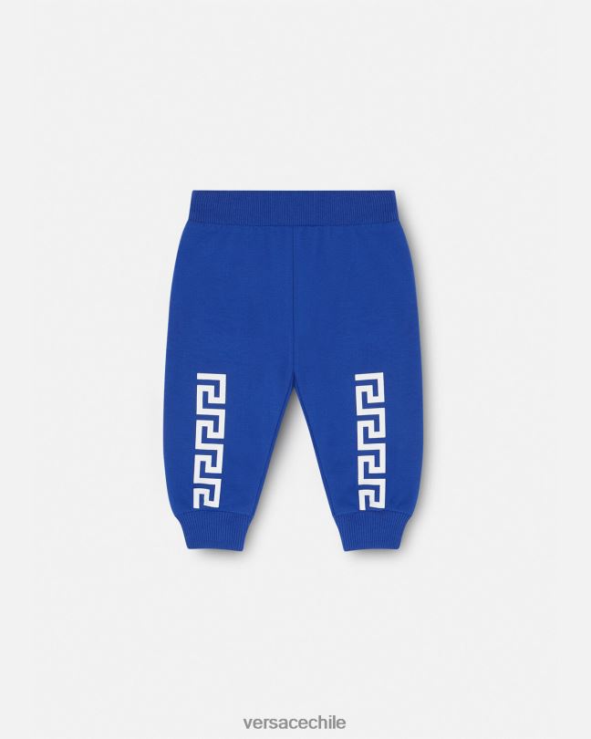 azul pantalones deportivos con greca para bebé Versace niños ropa V26001890