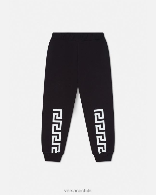 negro pantalones deportivos con greca Versace niños ropa V26002099