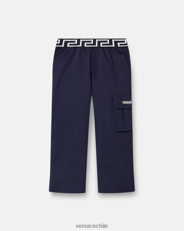azul pantalones con grecas Versace niños ropa V26002101