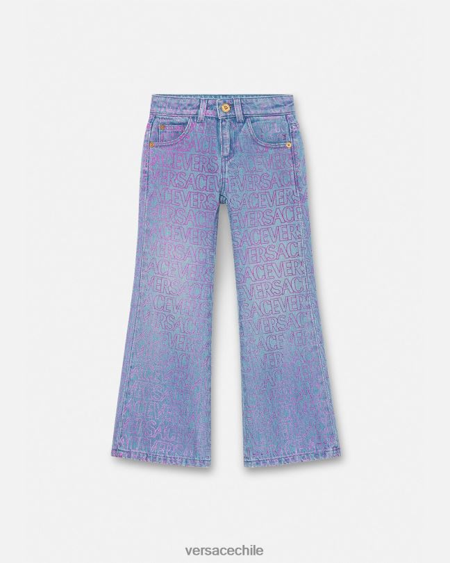 imprimir vaqueros por toda la prenda Versace niños ropa V26001979