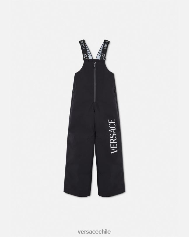negro pantalones para la nieve con logo Versace niños ropa V26001968
