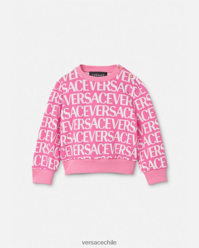 rosa y estampado sudadera integral para bebé Versace niños ropa V26001872