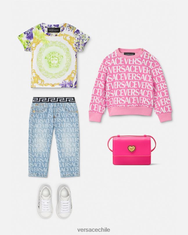 rosa y estampado sudadera integral para bebé Versace niños ropa V26001872