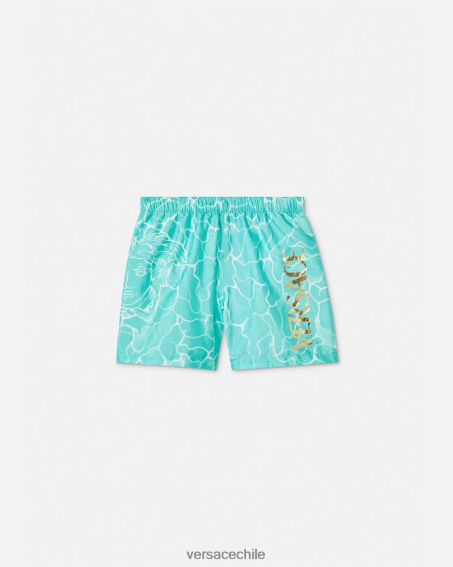 azul shorts de baño con logo de Medusa Versace niños ropa V26002134