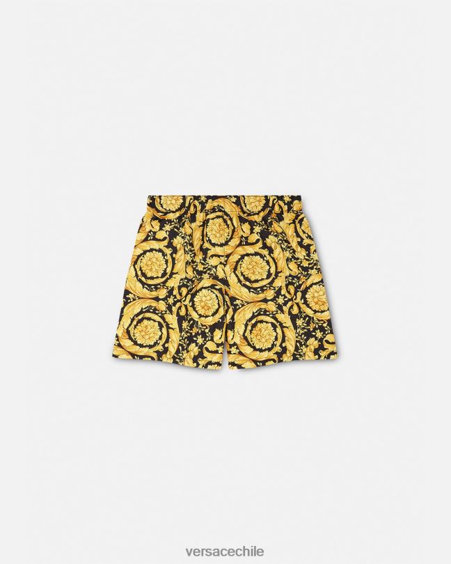 imprimir shorts de baño con estampado barroco Versace niños ropa V26002097