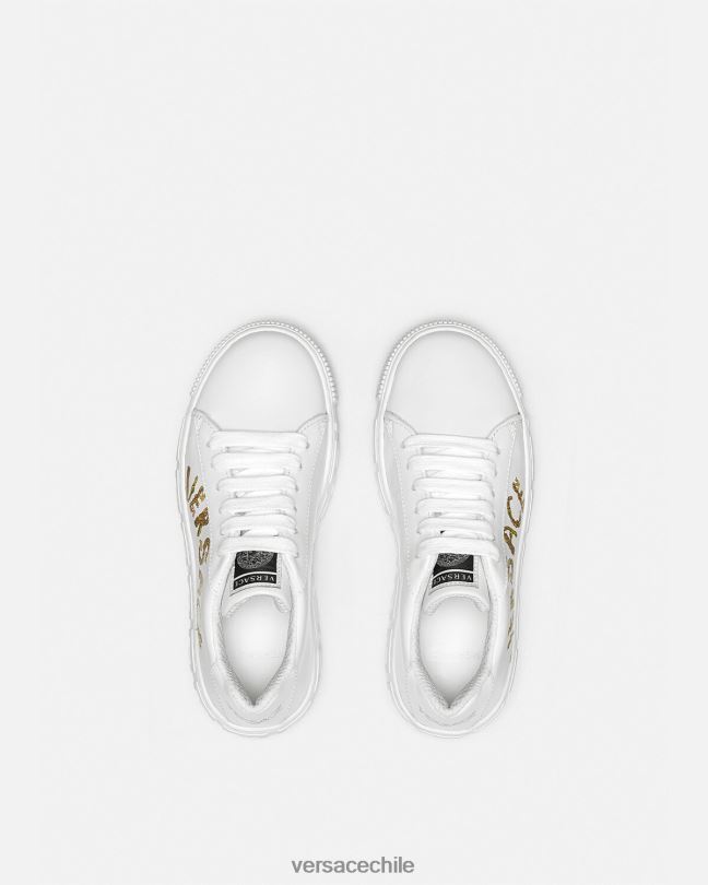 imprimir zapatillas con greca barroca y concha Versace niños zapato V26002027